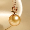 image:imageWife Jewelry Plated 18K Gold  Genuine South Sea Golden Pearl Jewelry Pendant Necklace for Women Birthday Jewelry for Girlfriend Valentines Day for Wife Mothers Day for Mom Grandma NO11265