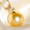 image:imageWife Jewelry Plated 18K Gold  Genuine South Sea Golden Pearl Jewelry Pendant Necklace for Women Birthday Jewelry for Girlfriend Valentines Day for Wife Mothers Day for Mom Grandma NO11238