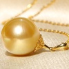 image:imageWife Jewelry Plated 18K Gold  Genuine South Sea Golden Pearl Jewelry Pendant Necklace for Women Birthday Jewelry for Girlfriend Valentines Day for Wife Mothers Day for Mom Grandma NO11258