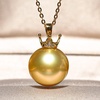 image:imageWife Jewelry Plated 18K Gold  Genuine South Sea Golden Pearl Jewelry Pendant Necklace for Women Birthday Jewelry for Girlfriend Valentines Day for Wife Mothers Day for Mom Grandma NO11276