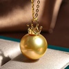 image:imageWife Jewelry Plated 18K Gold  Genuine South Sea Golden Pearl Jewelry Pendant Necklace for Women Birthday Jewelry for Girlfriend Valentines Day for Wife Mothers Day for Mom Grandma NO11276