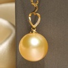 image:imageWife Jewelry Plated 18K Gold  Genuine South Sea Golden Pearl Jewelry Pendant Necklace for Women Birthday Jewelry for Girlfriend Valentines Day for Wife Mothers Day for Mom Grandma NO11234