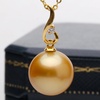 image:imageWife Jewelry Plated 18K Gold  Genuine South Sea Golden Pearl Jewelry Pendant Necklace for Women Birthday Jewelry for Girlfriend Valentines Day for Wife Mothers Day for Mom Grandma NO11280