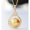 image:imageWife Jewelry Plated 18K Gold  Genuine South Sea Golden Pearl Jewelry Pendant Necklace for Women Birthday Jewelry for Girlfriend Valentines Day for Wife Mothers Day for Mom Grandma NO11259