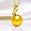 image:imageWife Jewelry Plated 18K Gold  Genuine South Sea Golden Pearl Jewelry Pendant Necklace for Women Birthday Jewelry for Girlfriend Valentines Day for Wife Mothers Day for Mom Grandma NO11278