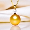 image:imageWife Jewelry Plated 18K Gold  Genuine South Sea Golden Pearl Jewelry Pendant Necklace for Women Birthday Jewelry for Girlfriend Valentines Day for Wife Mothers Day for Mom Grandma NO11242