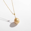 image:imageWife Jewelry Plated 18K Gold  Genuine South Sea Golden Pearl Jewelry Pendant Necklace for Women Birthday Jewelry for Girlfriend Valentines Day for Wife Mothers Day for Mom Grandma NO11301