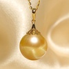 image:imageWife Jewelry Plated 18K Gold  Genuine South Sea Golden Pearl Jewelry Pendant Necklace for Women Birthday Jewelry for Girlfriend Valentines Day for Wife Mothers Day for Mom Grandma NO11258