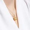 image:imageWife Jewelry Plated 18K Gold  Genuine South Sea Golden Pearl Jewelry Pendant Necklace for Women Birthday Jewelry for Girlfriend Valentines Day for Wife Mothers Day for Mom Grandma NO11272