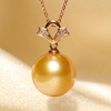 image:imageWife Jewelry Plated 18K Gold  Genuine South Sea Golden Pearl Jewelry Pendant Necklace for Women Birthday Jewelry for Girlfriend Valentines Day for Wife Mothers Day for Mom Grandma NO11265
