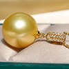 image:imageWife Jewelry Plated 18K Gold  Genuine South Sea Golden Pearl Jewelry Pendant Necklace for Women Birthday Jewelry for Girlfriend Valentines Day for Wife Mothers Day for Mom Grandma NO11273