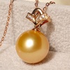 image:imageWife Jewelry Plated 18K Gold  Genuine South Sea Golden Pearl Jewelry Pendant Necklace for Women Birthday Jewelry for Girlfriend Valentines Day for Wife Mothers Day for Mom Grandma NO11265