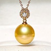 image:imageWife Jewelry Plated 18K Gold  Genuine South Sea Golden Pearl Jewelry Pendant Necklace for Women Birthday Jewelry for Girlfriend Valentines Day for Wife Mothers Day for Mom Grandma NO11244