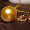 image:imageWife Jewelry Plated 18K Gold  Genuine South Sea Golden Pearl Jewelry Pendant Necklace for Women Birthday Jewelry for Girlfriend Valentines Day for Wife Mothers Day for Mom Grandma NO11248