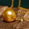 image:imageWife Jewelry Plated 18K Gold  Genuine South Sea Golden Pearl Jewelry Pendant Necklace for Women Birthday Jewelry for Girlfriend Valentines Day for Wife Mothers Day for Mom Grandma NO11264
