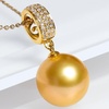 image:imageWife Jewelry Plated 18K Gold  Genuine South Sea Golden Pearl Jewelry Pendant Necklace for Women Birthday Jewelry for Girlfriend Valentines Day for Wife Mothers Day for Mom Grandma NO11281