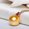 image:imageWife Jewelry Plated 18K Gold  Genuine South Sea Golden Pearl Jewelry Pendant Necklace for Women Birthday Jewelry for Girlfriend Valentines Day for Wife Mothers Day for Mom Grandma NO11249