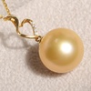 image:imageWife Jewelry Plated 18K Gold  Genuine South Sea Golden Pearl Jewelry Pendant Necklace for Women Birthday Jewelry for Girlfriend Valentines Day for Wife Mothers Day for Mom Grandma NO11234