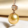 image:imageWife Jewelry Plated 18K Gold  Genuine South Sea Golden Pearl Jewelry Pendant Necklace for Women Birthday Jewelry for Girlfriend Valentines Day for Wife Mothers Day for Mom Grandma NO11244