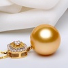 image:imageWife Jewelry Plated 18K Gold  Genuine South Sea Golden Pearl Jewelry Pendant Necklace for Women Birthday Jewelry for Girlfriend Valentines Day for Wife Mothers Day for Mom Grandma NO11246