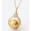 image:imageWife Jewelry Plated 18K Gold  Genuine South Sea Golden Pearl Jewelry Pendant Necklace for Women Birthday Jewelry for Girlfriend Valentines Day for Wife Mothers Day for Mom Grandma NO11259