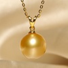 image:imageWife Jewelry Plated 18K Gold  Genuine South Sea Golden Pearl Jewelry Pendant Necklace for Women Birthday Jewelry for Girlfriend Valentines Day for Wife Mothers Day for Mom Grandma NO11256