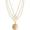 image:imageWife Jewelry Plated 18K Gold  Genuine South Sea Golden Pearl Jewelry Pendant Necklace for Women Birthday Jewelry for Girlfriend Valentines Day for Wife Mothers Day for Mom Grandma NO11290