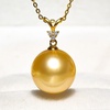 image:imageWife Jewelry Plated 18K Gold  Genuine South Sea Golden Pearl Jewelry Pendant Necklace for Women Birthday Jewelry for Girlfriend Valentines Day for Wife Mothers Day for Mom Grandma NO11267