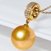 image:imageWife Jewelry Plated 18K Gold  Genuine South Sea Golden Pearl Jewelry Pendant Necklace for Women Birthday Jewelry for Girlfriend Valentines Day for Wife Mothers Day for Mom Grandma NO11281