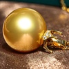 image:imageWife Jewelry Plated 18K Gold  Genuine South Sea Golden Pearl Jewelry Pendant Necklace for Women Birthday Jewelry for Girlfriend Valentines Day for Wife Mothers Day for Mom Grandma NO11276