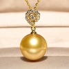 image:imageWife Jewelry Plated 18K Gold  Genuine South Sea Golden Pearl Jewelry Pendant Necklace for Women Birthday Jewelry for Girlfriend Valentines Day for Wife Mothers Day for Mom Grandma NO11274