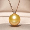 image:imageWife Jewelry Plated 18K Gold  Genuine South Sea Golden Pearl Jewelry Pendant Necklace for Women Birthday Jewelry for Girlfriend Valentines Day for Wife Mothers Day for Mom Grandma NO11271