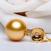 image:imageWife Jewelry Plated 18K Gold  Genuine South Sea Golden Pearl Jewelry Pendant Necklace for Women Birthday Jewelry for Girlfriend Valentines Day for Wife Mothers Day for Mom Grandma NO11246
