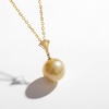 image:imageWife Jewelry Plated 18K Gold  Genuine South Sea Golden Pearl Jewelry Pendant Necklace for Women Birthday Jewelry for Girlfriend Valentines Day for Wife Mothers Day for Mom Grandma NO11299