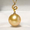 image:imageWife Jewelry Plated 18K Gold  Genuine South Sea Golden Pearl Jewelry Pendant Necklace for Women Birthday Jewelry for Girlfriend Valentines Day for Wife Mothers Day for Mom Grandma NO11272