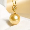 image:imageWife Jewelry Plated 18K Gold  Genuine South Sea Golden Pearl Jewelry Pendant Necklace for Women Birthday Jewelry for Girlfriend Valentines Day for Wife Mothers Day for Mom Grandma NO11240
