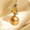 image:imageWife Jewelry Plated 18K Gold  Genuine South Sea Golden Pearl Jewelry Pendant Necklace for Women Birthday Jewelry for Girlfriend Valentines Day for Wife Mothers Day for Mom Grandma NO11245