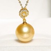 image:imageWife Jewelry Plated 18K Gold  Genuine South Sea Golden Pearl Jewelry Pendant Necklace for Women Birthday Jewelry for Girlfriend Valentines Day for Wife Mothers Day for Mom Grandma NO11240