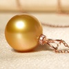 image:imageWife Jewelry Plated 18K Gold  Genuine South Sea Golden Pearl Jewelry Pendant Necklace for Women Birthday Jewelry for Girlfriend Valentines Day for Wife Mothers Day for Mom Grandma NO11275