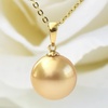 image:imageWife Jewelry Plated 18K Gold  Genuine South Sea Golden Pearl Jewelry Pendant Necklace for Women Birthday Jewelry for Girlfriend Valentines Day for Wife Mothers Day for Mom Grandma NO11277