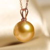 image:imageWife Jewelry Plated 18K Gold  Genuine South Sea Golden Pearl Jewelry Pendant Necklace for Women Birthday Jewelry for Girlfriend Valentines Day for Wife Mothers Day for Mom Grandma NO11275