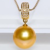 image:imageWife Jewelry Plated 18K Gold  Genuine South Sea Golden Pearl Jewelry Pendant Necklace for Women Birthday Jewelry for Girlfriend Valentines Day for Wife Mothers Day for Mom Grandma NO11281