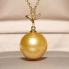 image:imageWife Jewelry Plated 18K Gold  Genuine South Sea Golden Pearl Jewelry Pendant Necklace for Women Birthday Jewelry for Girlfriend Valentines Day for Wife Mothers Day for Mom Grandma NO11260