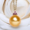 image:imageWife Jewelry Plated 18K Gold  Genuine South Sea Golden Pearl Jewelry Pendant Necklace for Women Birthday Jewelry for Girlfriend Valentines Day for Wife Mothers Day for Mom Grandma NO11249