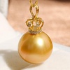 image:imageWife Jewelry Plated 18K Gold  Genuine South Sea Golden Pearl Jewelry Pendant Necklace for Women Birthday Jewelry for Girlfriend Valentines Day for Wife Mothers Day for Mom Grandma NO11239
