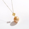 image:imageWife Jewelry Plated 18K Gold  Genuine South Sea Golden Pearl Jewelry Pendant Necklace for Women Birthday Jewelry for Girlfriend Valentines Day for Wife Mothers Day for Mom Grandma NO11283