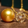 image:imageWife Jewelry Plated 18K Gold  Genuine South Sea Golden Pearl Jewelry Pendant Necklace for Women Birthday Jewelry for Girlfriend Valentines Day for Wife Mothers Day for Mom Grandma NO11266