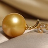 image:imageWife Jewelry Plated 18K Gold  Genuine South Sea Golden Pearl Jewelry Pendant Necklace for Women Birthday Jewelry for Girlfriend Valentines Day for Wife Mothers Day for Mom Grandma NO11260