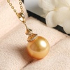 image:imageWife Jewelry Plated 18K Gold  Genuine South Sea Golden Pearl Jewelry Pendant Necklace for Women Birthday Jewelry for Girlfriend Valentines Day for Wife Mothers Day for Mom Grandma NO11243