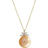 image:imageWife Jewelry Plated 18K Gold  Genuine South Sea Golden Pearl Jewelry Pendant Necklace for Women Birthday Jewelry for Girlfriend Valentines Day for Wife Mothers Day for Mom Grandma NO11289
